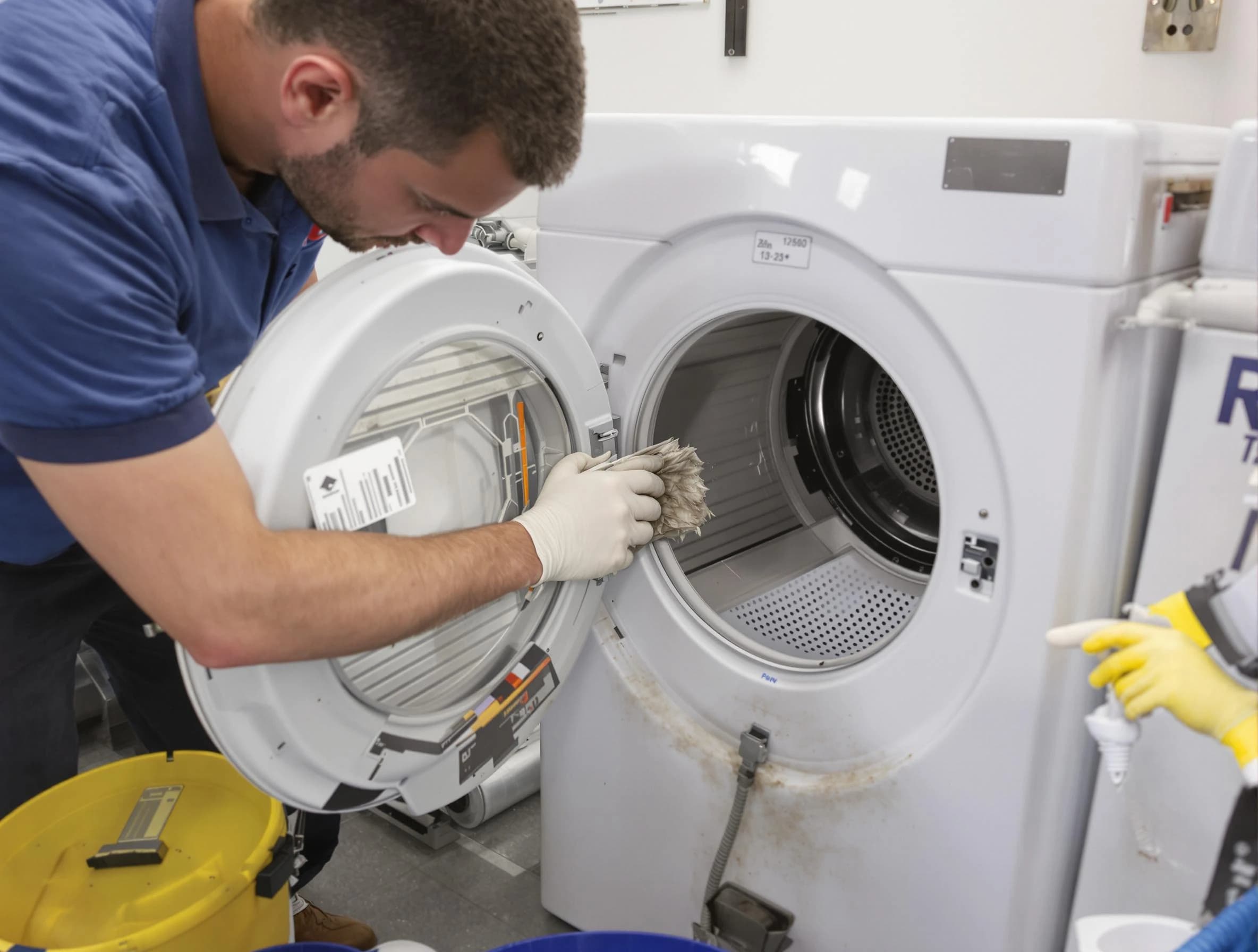 Tooele Dryer Vent Cleaning specialist performing detailed lint trap cleaning service in Tooele