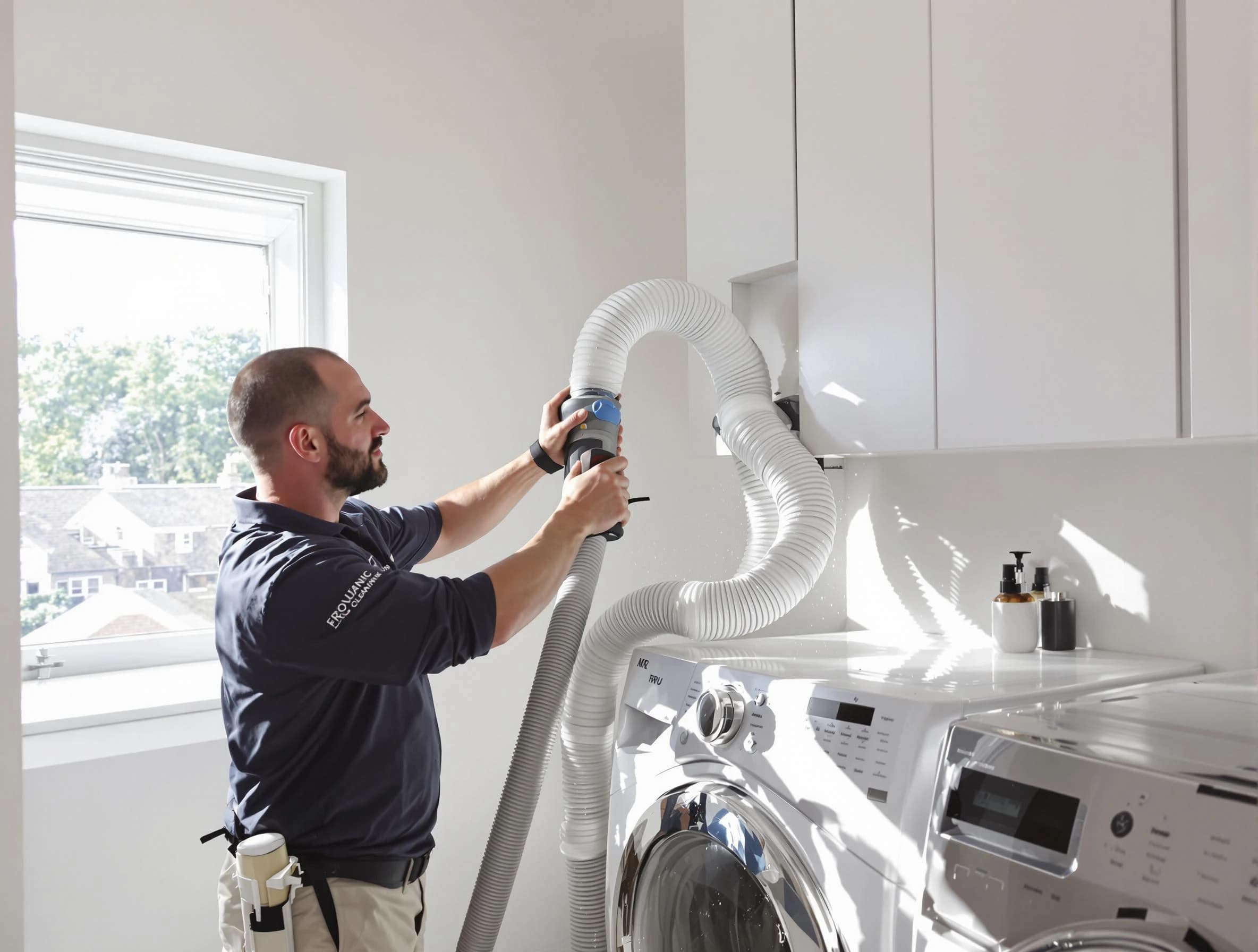 Certified Tooele Dryer Vent Cleaning technician performing dryer vent cleaning in Tooele